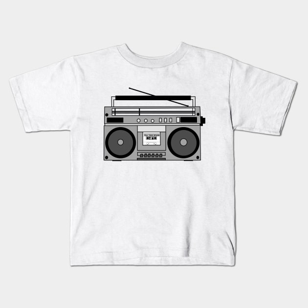 Retro Boom Box 'FILL THIS SPACE' Kids T-Shirt by AYar